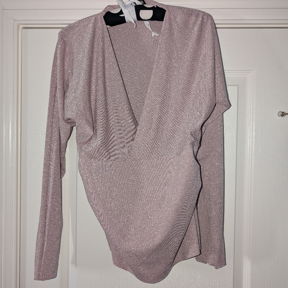 Chiara Boni Alva Sugar Shimmer Top Made In Italy Worn 1x - Picture 2 of 9